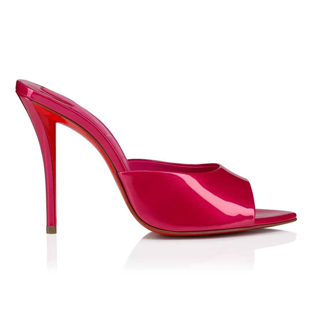 CL 26ss High Heel Mules 100 Vibrant Pink Patent Leather