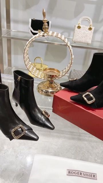 Roger Canard Ankle Boot Black Suede