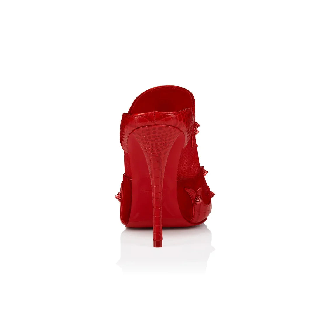 CL 26ss Mulatiag Mules 100 Mesh Crocodile Embossed Leather