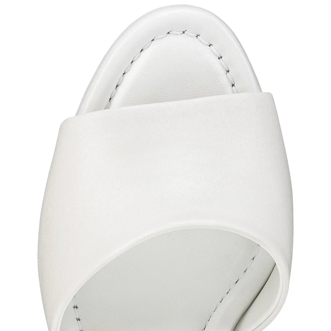 CL 26ss Square High Heel Mules 85 Sheepskin