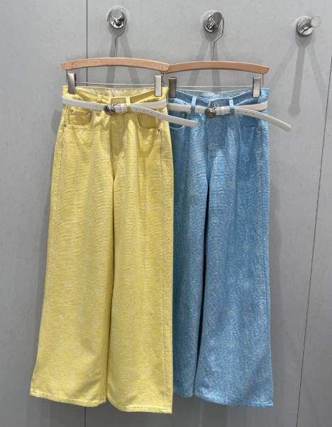 Loewe 25 Pattern With Belt Jeans Cotton