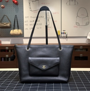 Chanel 2026 Tote Shoulder Bag 32cm Black Leather