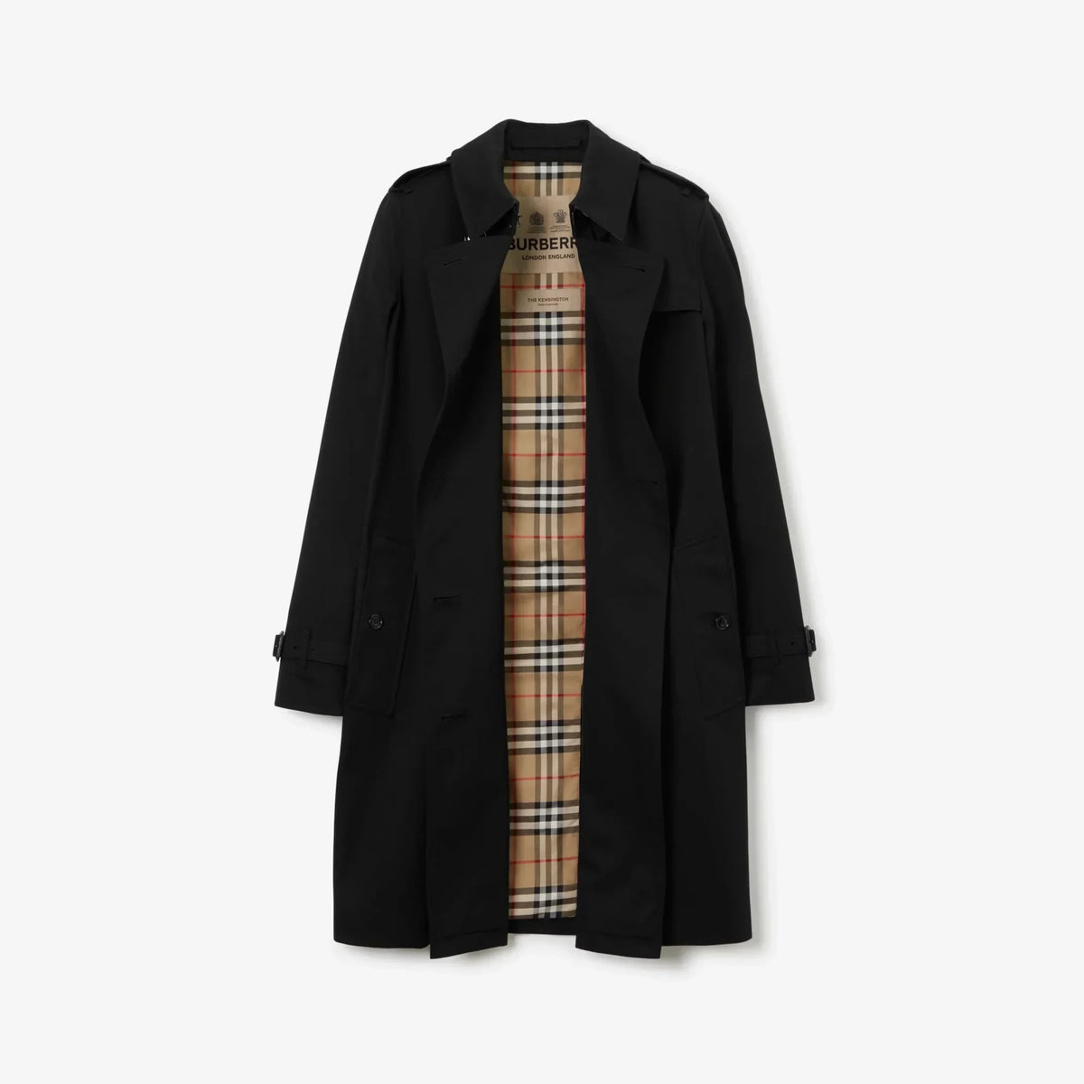 Mid-length Kensington Heritage Trench Coat Black