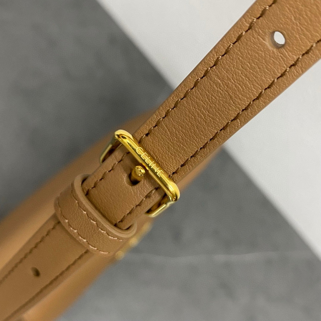 celin medium nino 25cm brown calfskin gold hardware