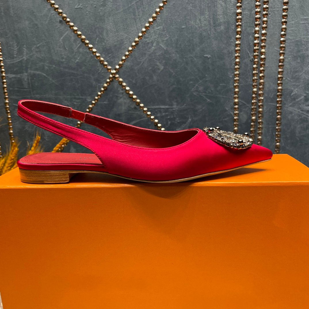 LV MET SLINGBACK BALLERINA RED