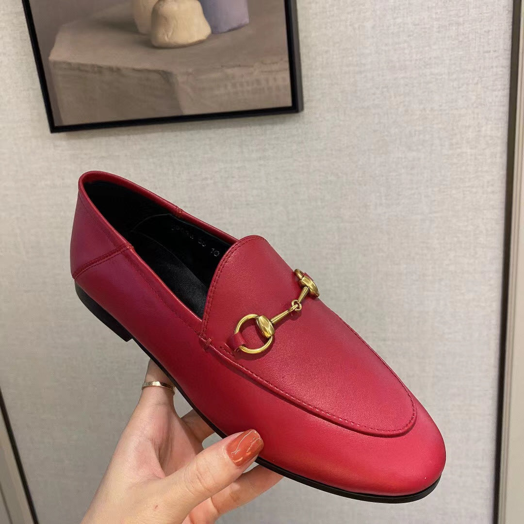gg loafer dark red calfskin