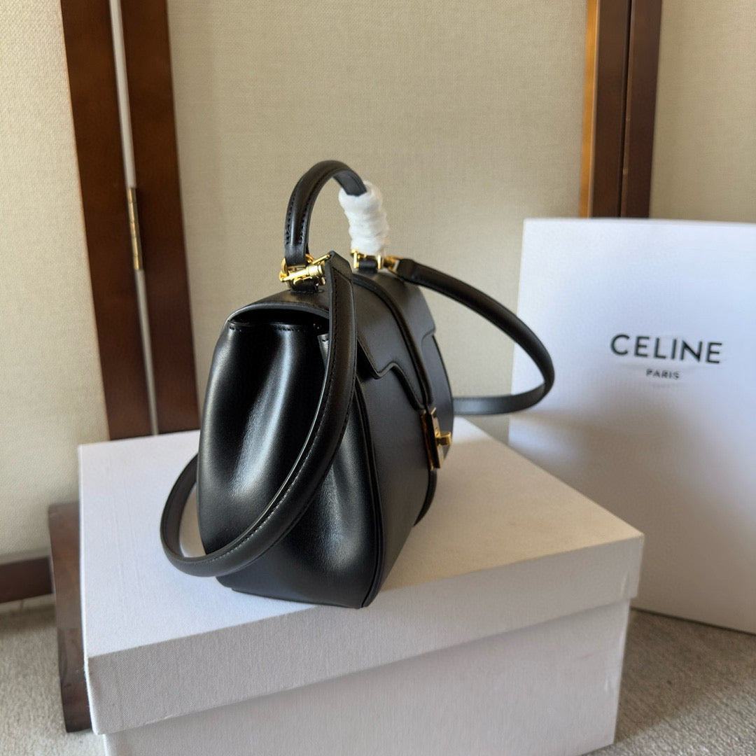 MINI 16 BAG 18CM IN SATINATED CALFSKIN BLACK