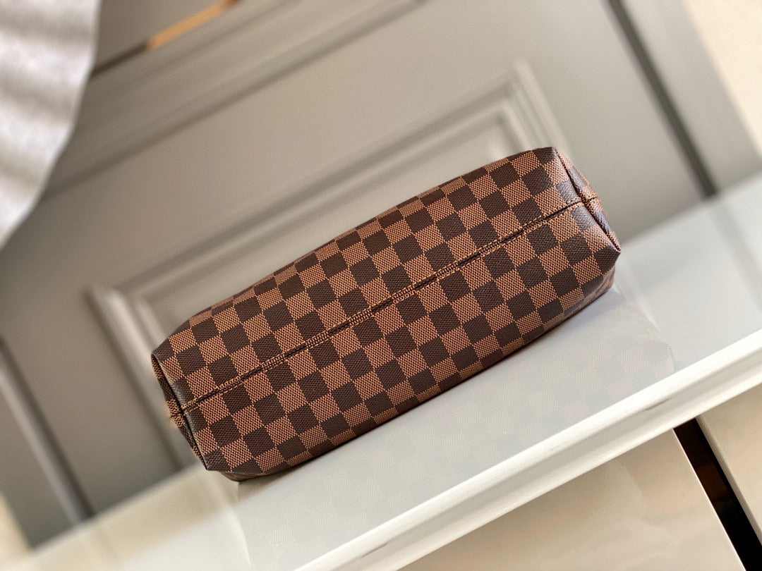 Gracefull MM 40cm hobo bag damier ebene canvas