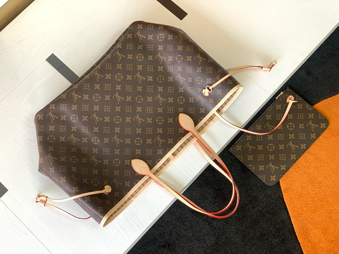 NEVERFULL GM 39 BROWN BEIGE MONOGRAM CANVAS