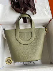 HM In-the-loop 18 Bag Green Calfskin