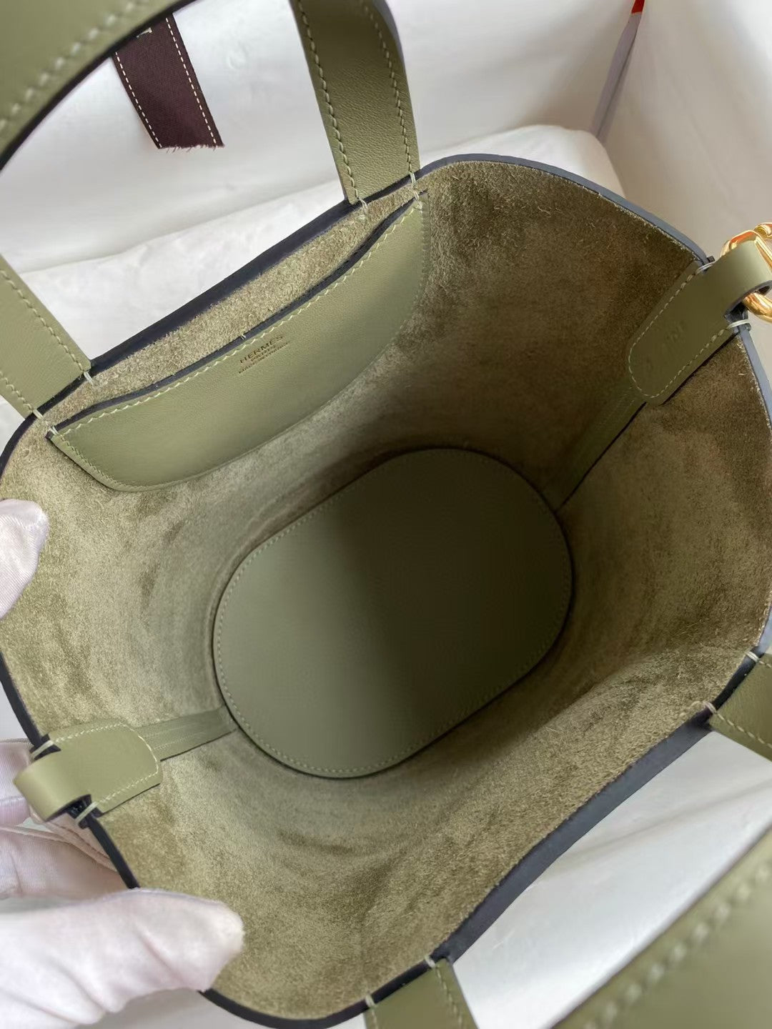 HM In-the-loop 18 Bag Green Calfskin