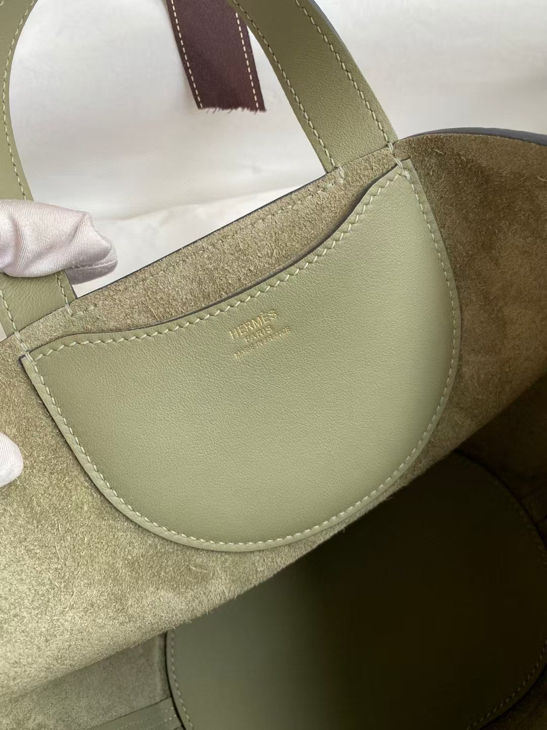HM In-the-loop 18 Bag Green Calfskin
