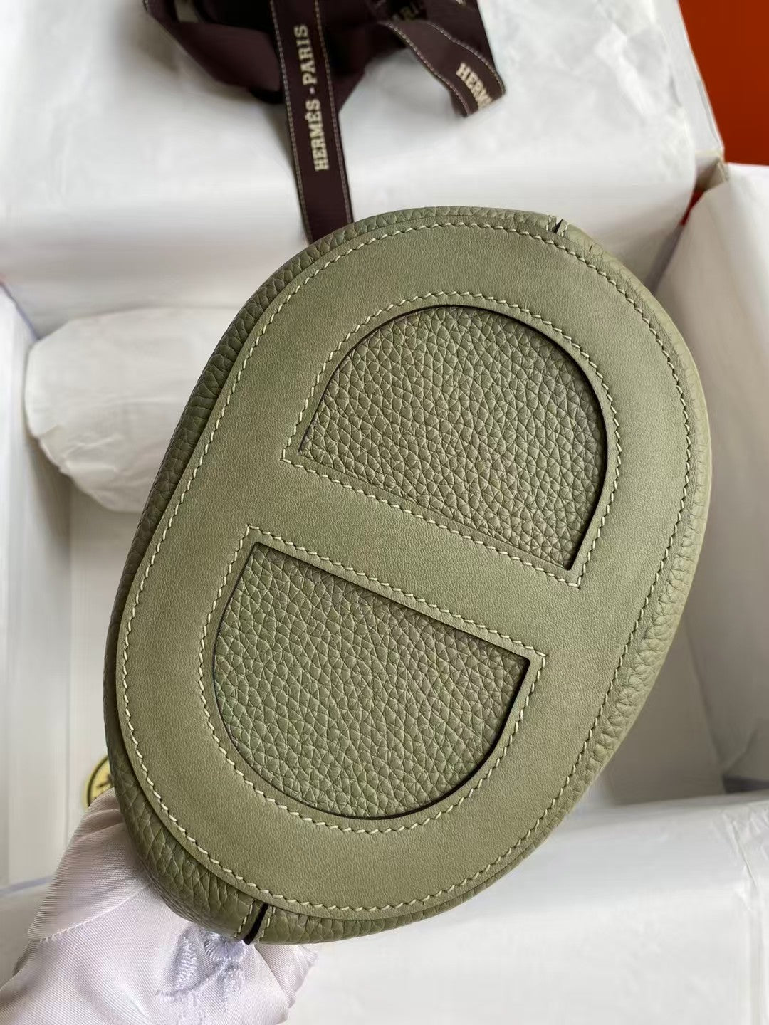 HM In-the-loop 18 Bag Green Calfskin