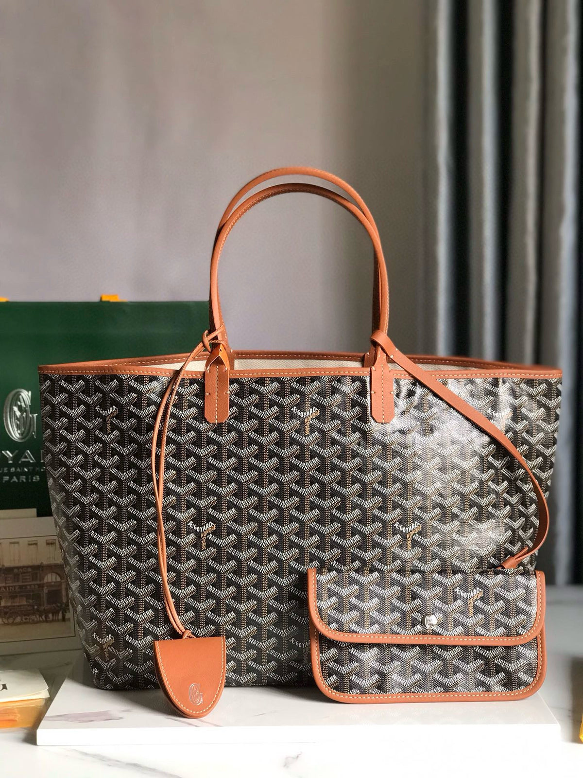 Goyard Saint Louis Bag PM Black Tanned