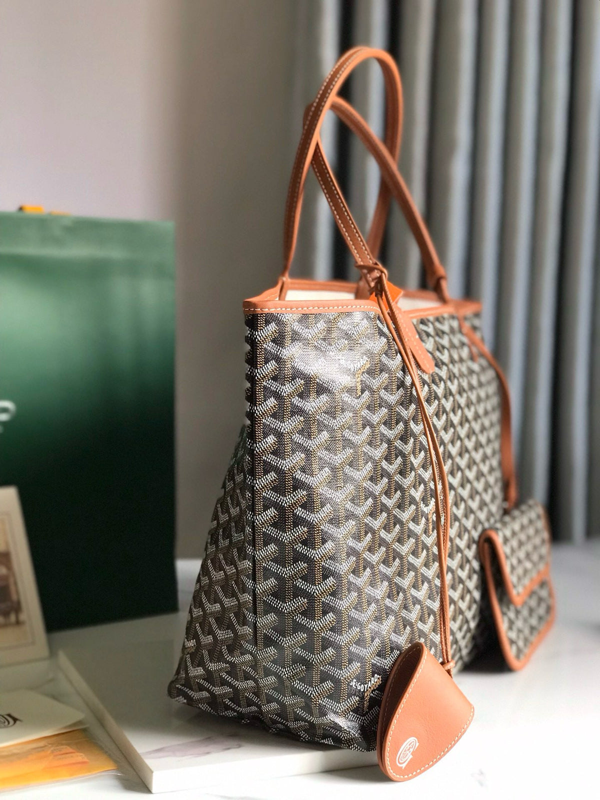 Goyard Saint Louis Bag PM Black Tanned