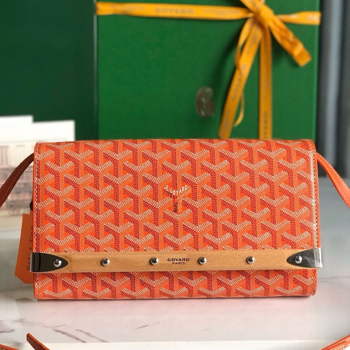 Goyard Monte Carlo Mini 25cm Orange Leather