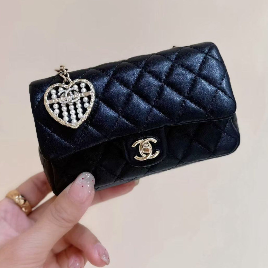 Chanel Mini Bag Black Sheepskin