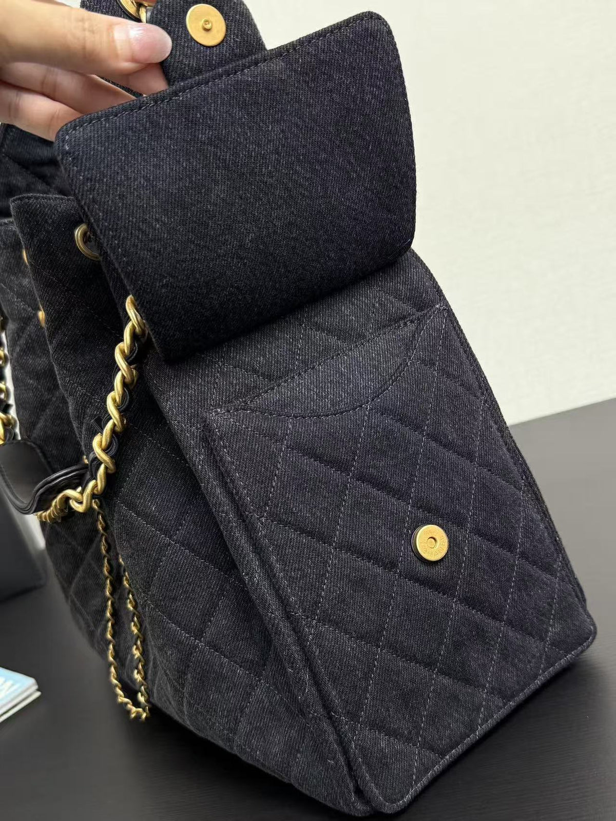 CC 25C Hobo Bag 40cm Black Denim