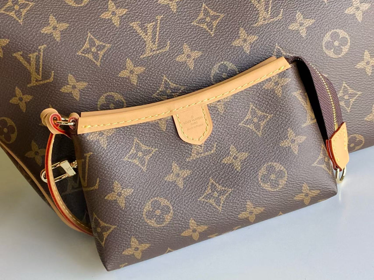 LV Monogram Bag 46cm Brown Beige Cowhide