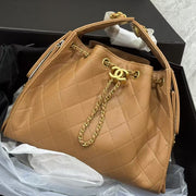 CC 25B Hobo Bags 30cm Brown Grained Calfskin