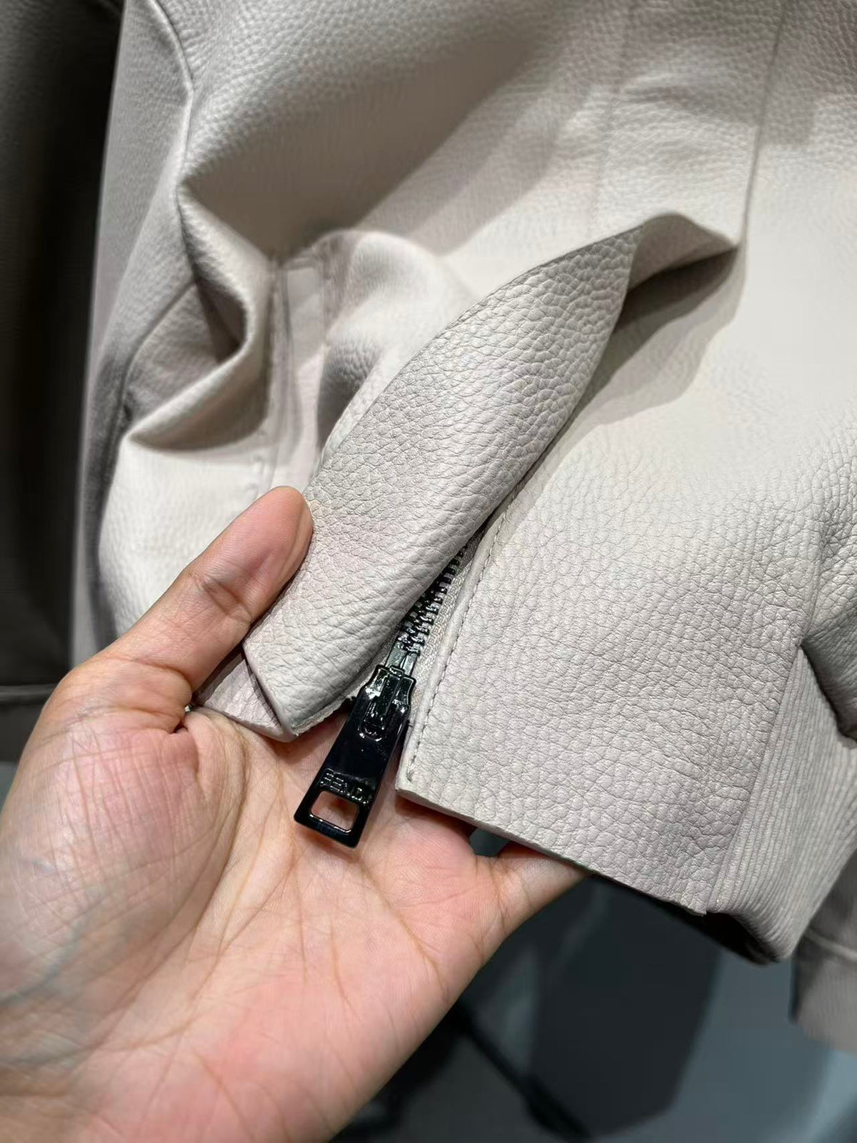 Fendi 25 Leather Jacket Light Camel 0019