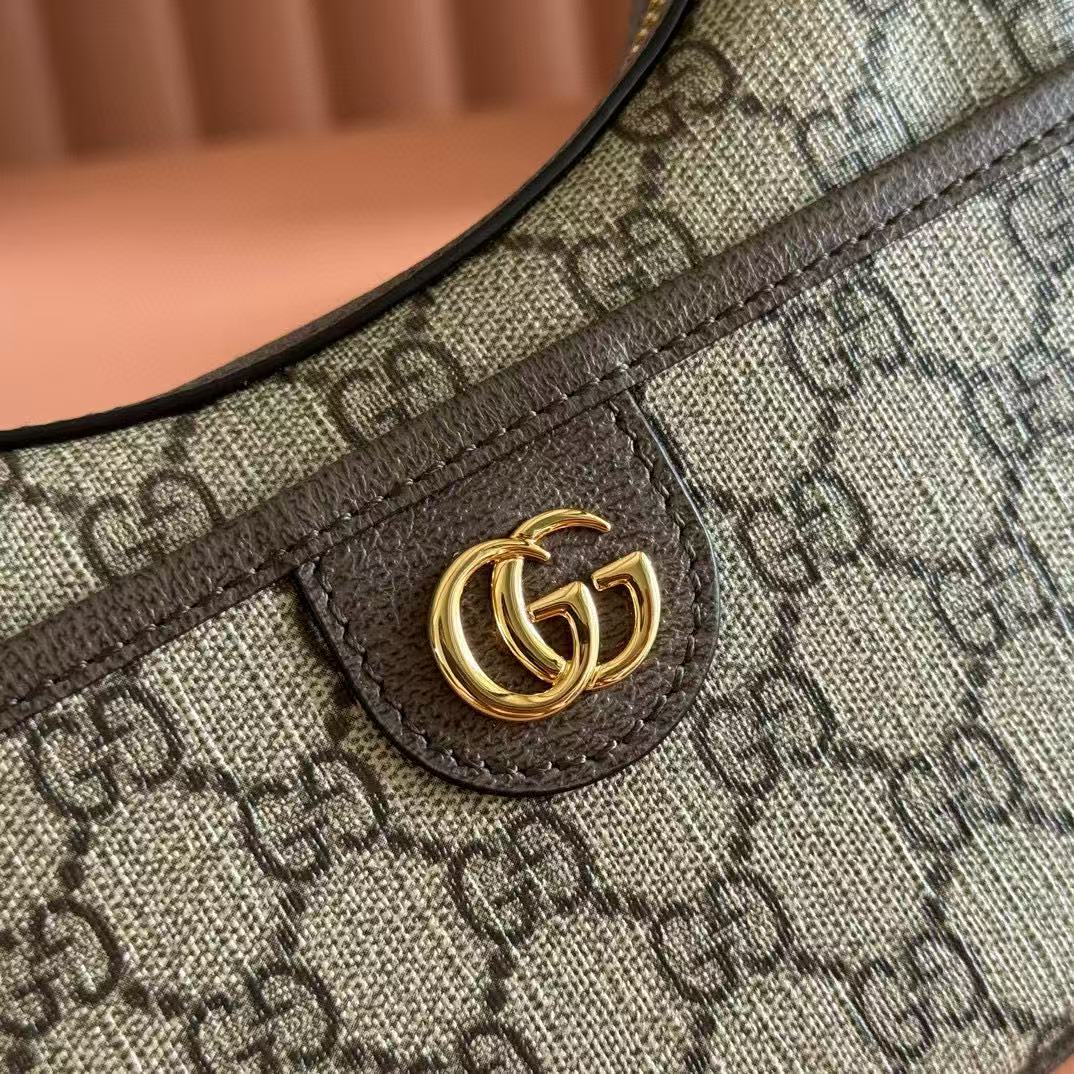 Gucci Ophidia 20cm Bag Ebony mix Beige Canvas Leather
