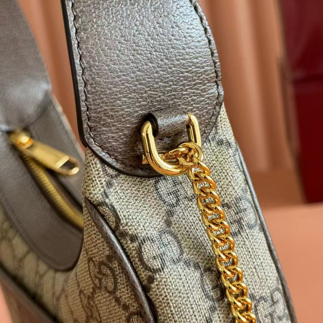 Gucci Ophidia 20cm Bag Ebony mix Beige Canvas Leather