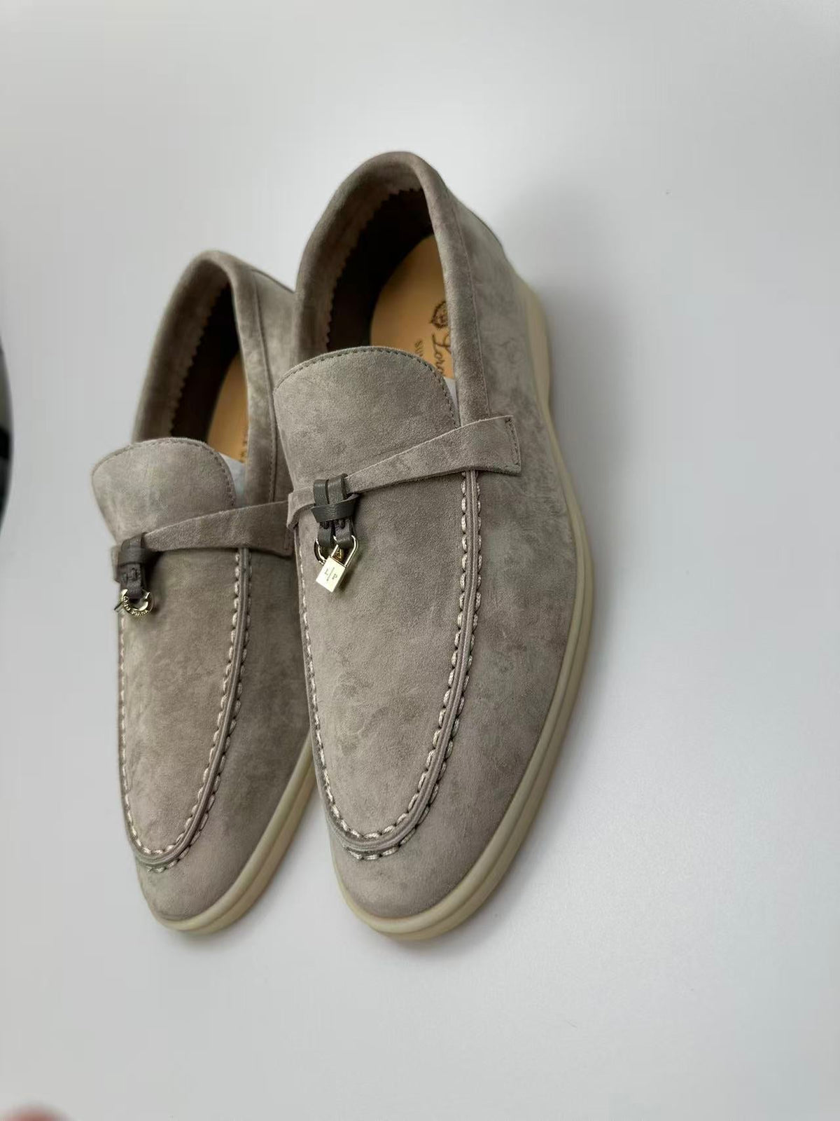 LP Summer Charms Walk Loafers Grey Beige Suede  994498