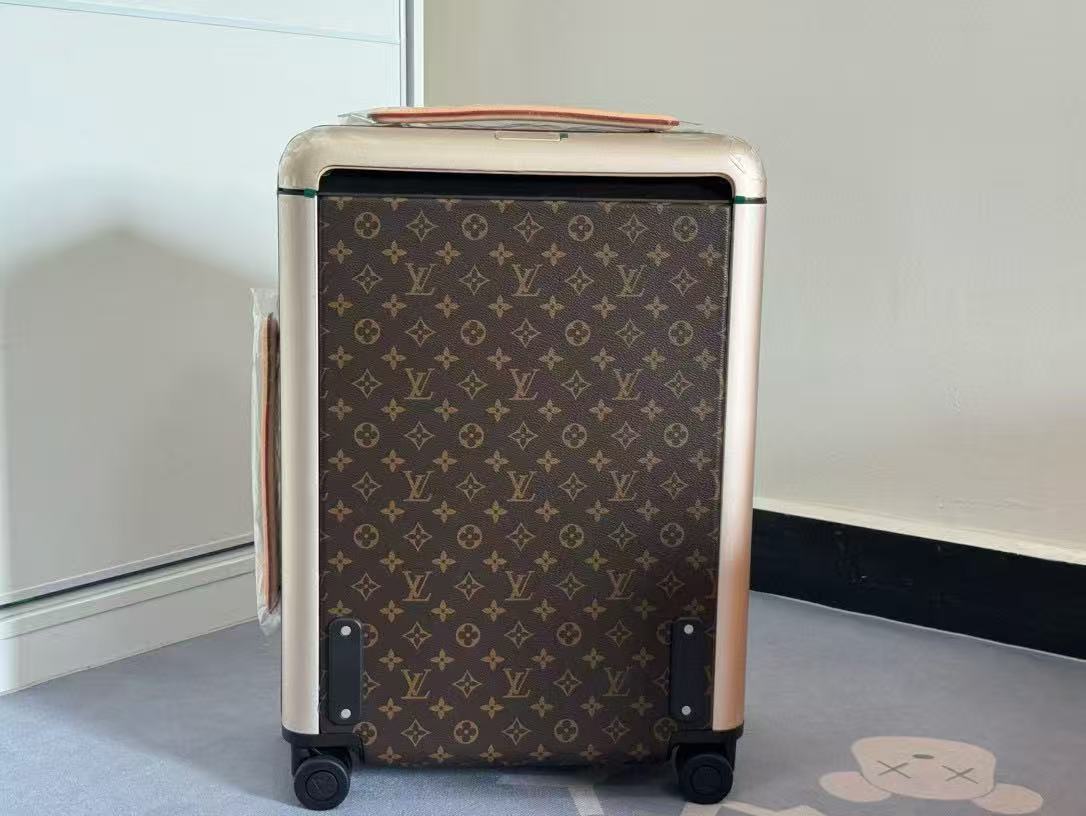 Louis Vuitton Horizon 55 Monogram Suitcase Brown Leather