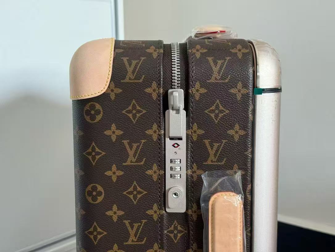 Louis Vuitton Horizon 55 Monogram Suitcase Brown Leather