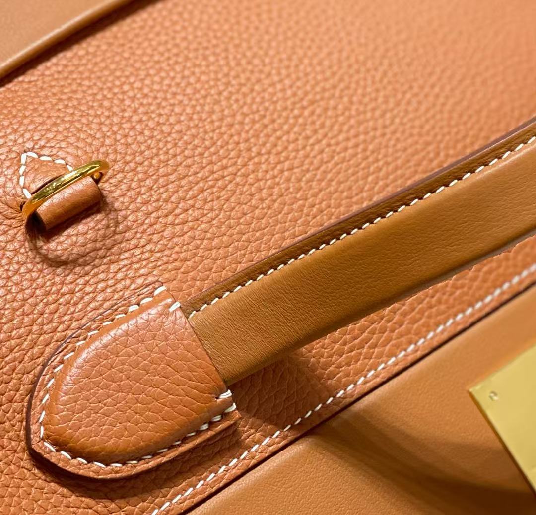HM 24/24 Mini Bag Gold Evercolor Leather Gold Hardware