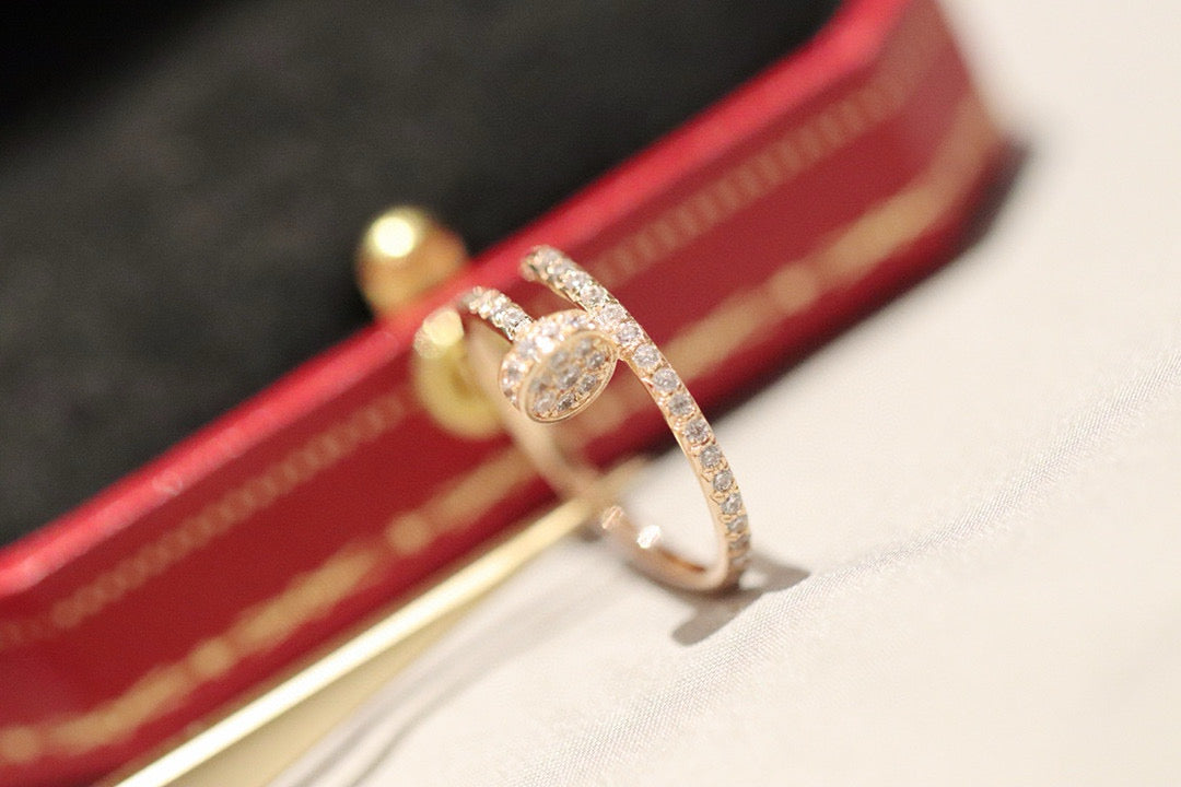 JUSTE RING 1.8MM PINK GOLD DIAMONDS