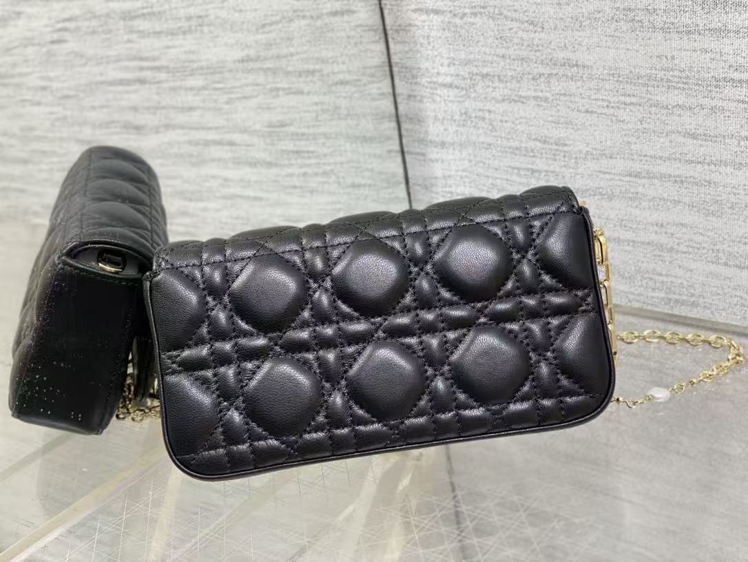 CD 2025 My Dior Bag Black Lambskin