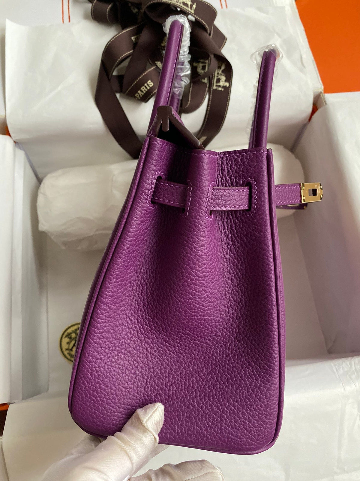 Hermes 2025 Birkin Bag Purple With Gold Hardware Epsom Leather