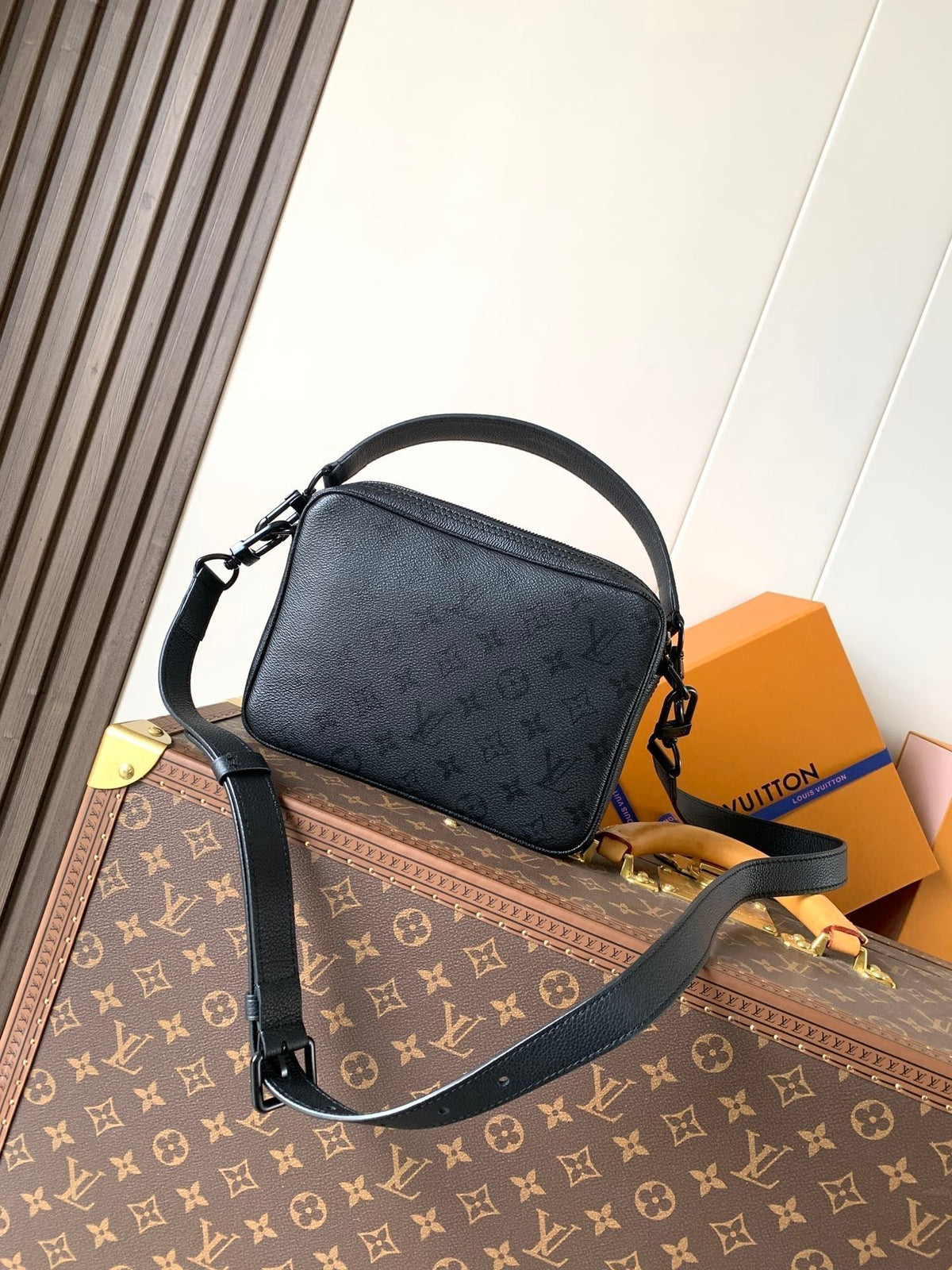 LV 2026 Nil Cross-body Bag Black Monogram Midnight Coated Canvas Leather