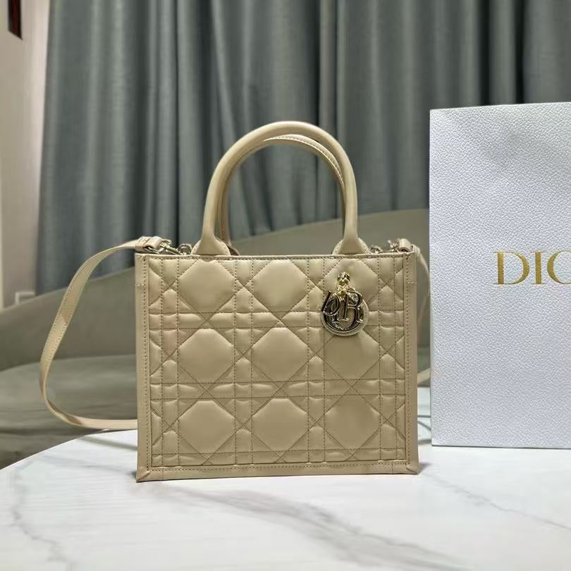 Dior 2026 Book Tote Bag 26.5cm Beige Leather