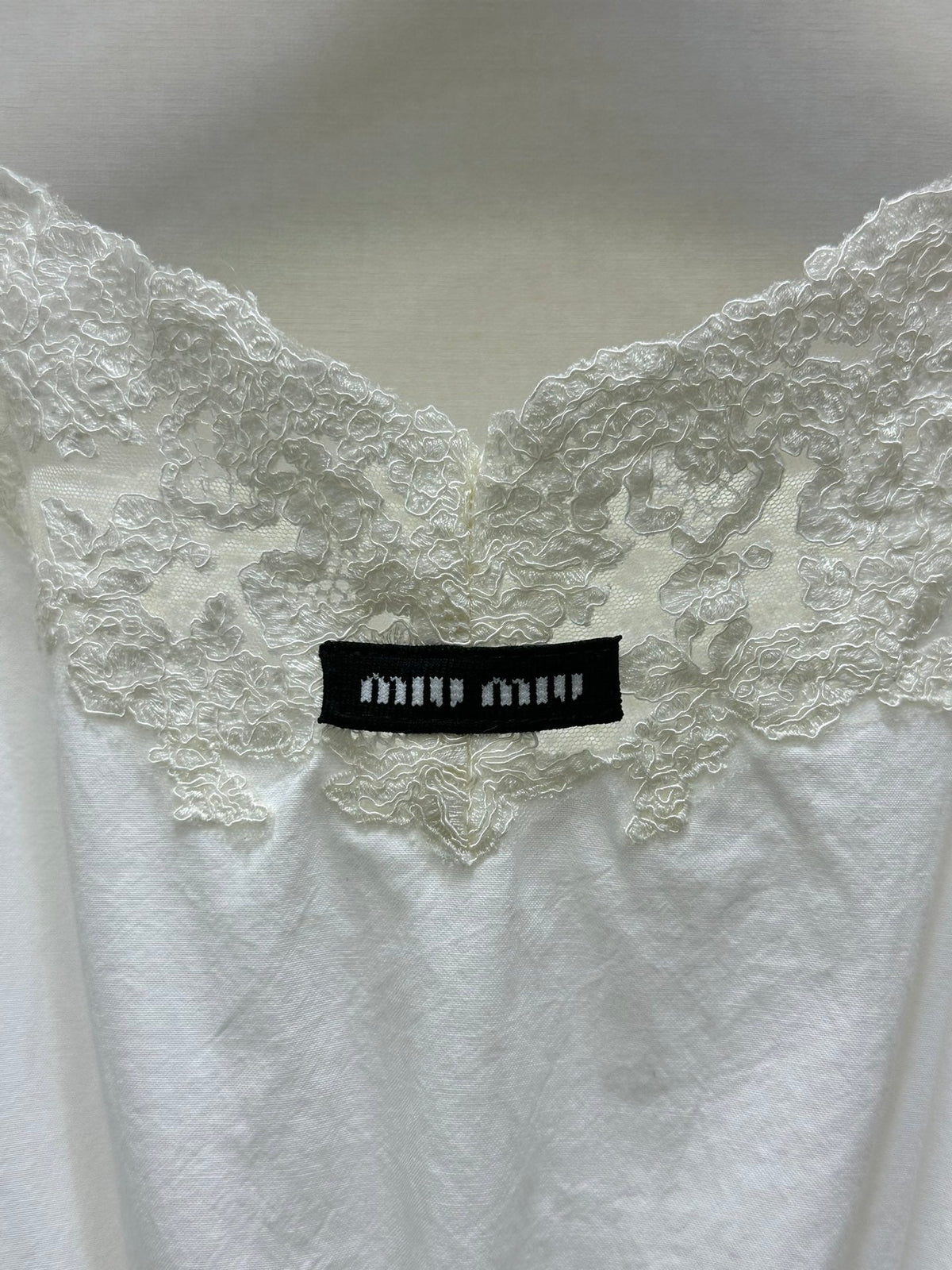 Miumiu 2026 Dress White Lace Cotton