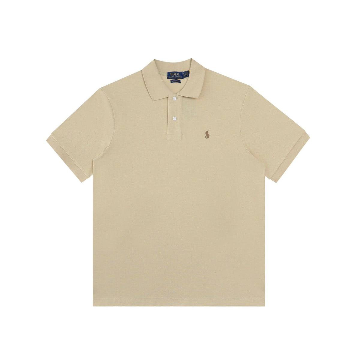 Ralph Lauren Custom Slim Fit Polo Shirt Beige Cotton