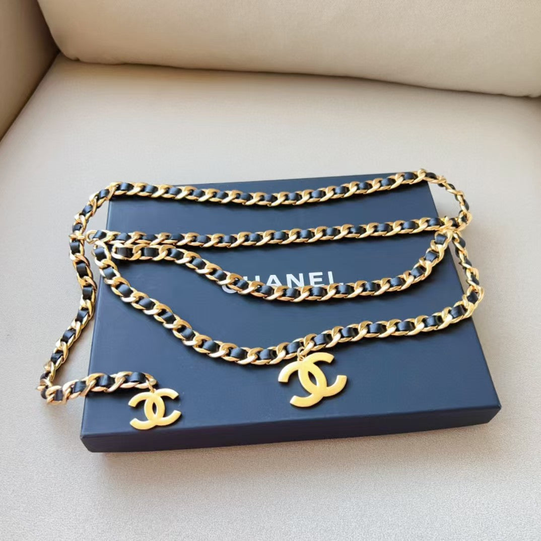 Chanel Chain Belt Metallic Leather