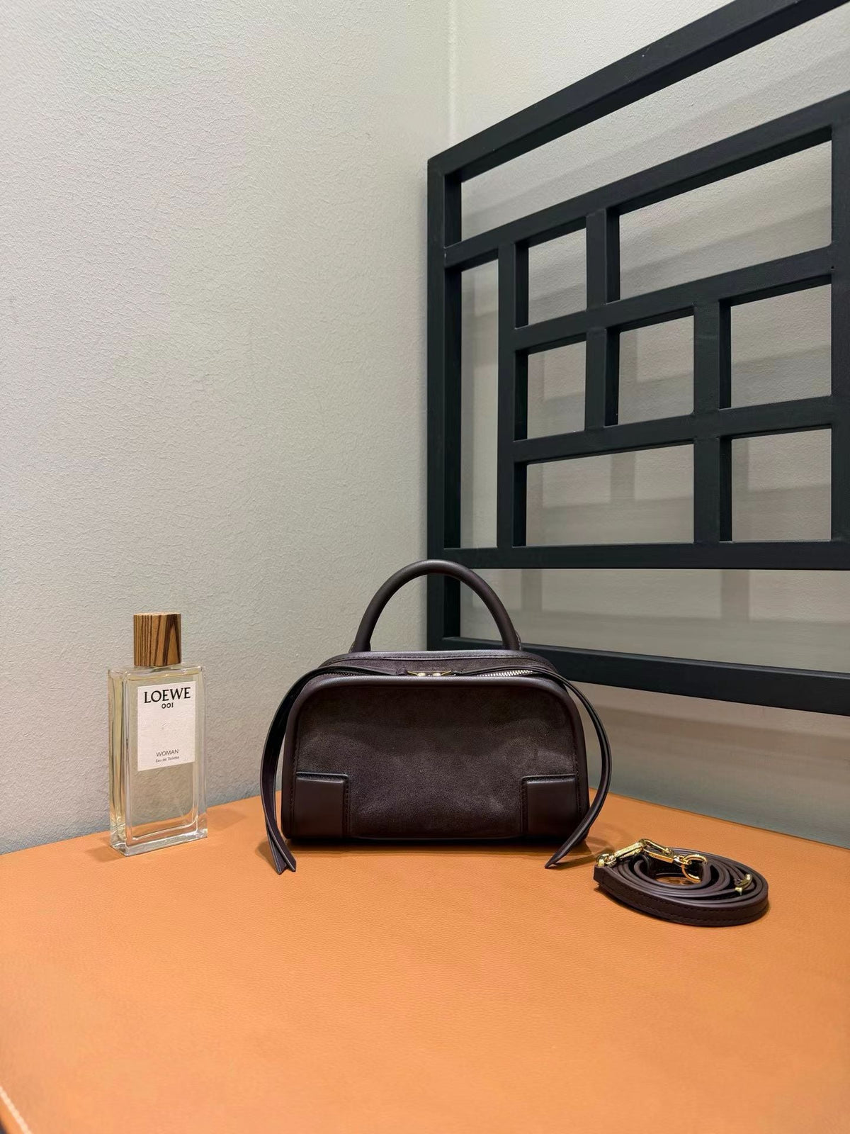 Loewe 2026 Amazona Bag Dark Chestnut Suede Leather