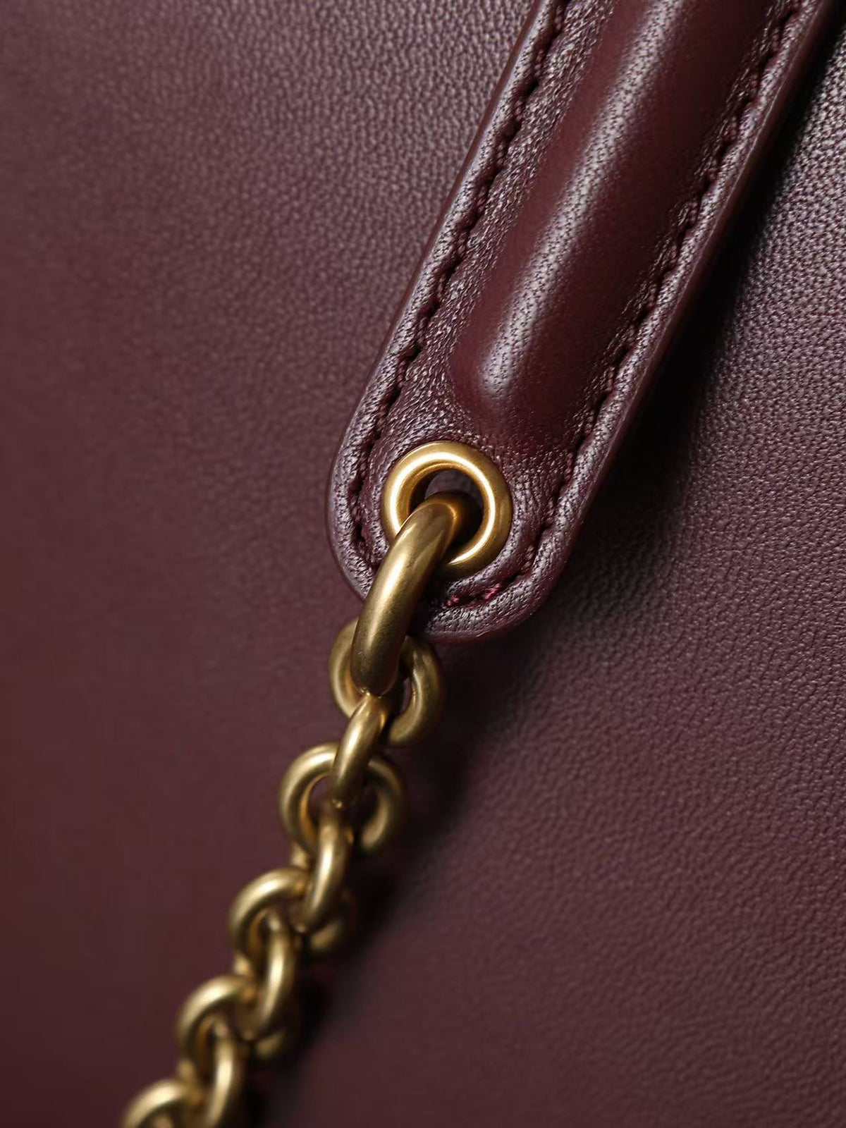 YSL 2026 Cassandre Small Envelope Pouch Bag 29cm Burgundy Leather