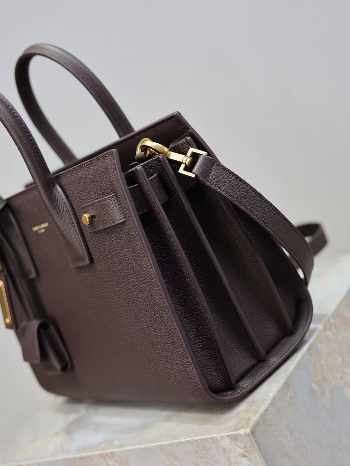 YSL 2026 Sac de Jour Baby Bag 26cm Dark Brown Leather