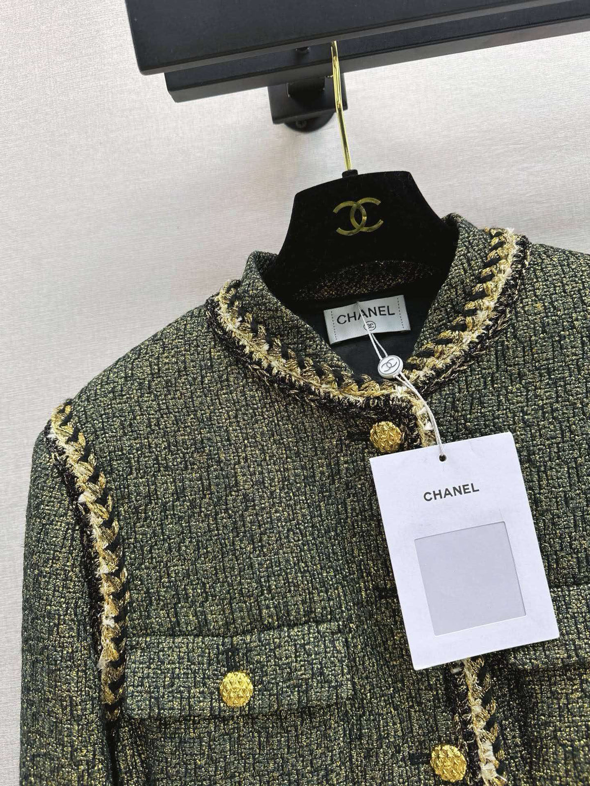 Chanel 2026 Jacket And Skirt Set Moss Green Tweed
