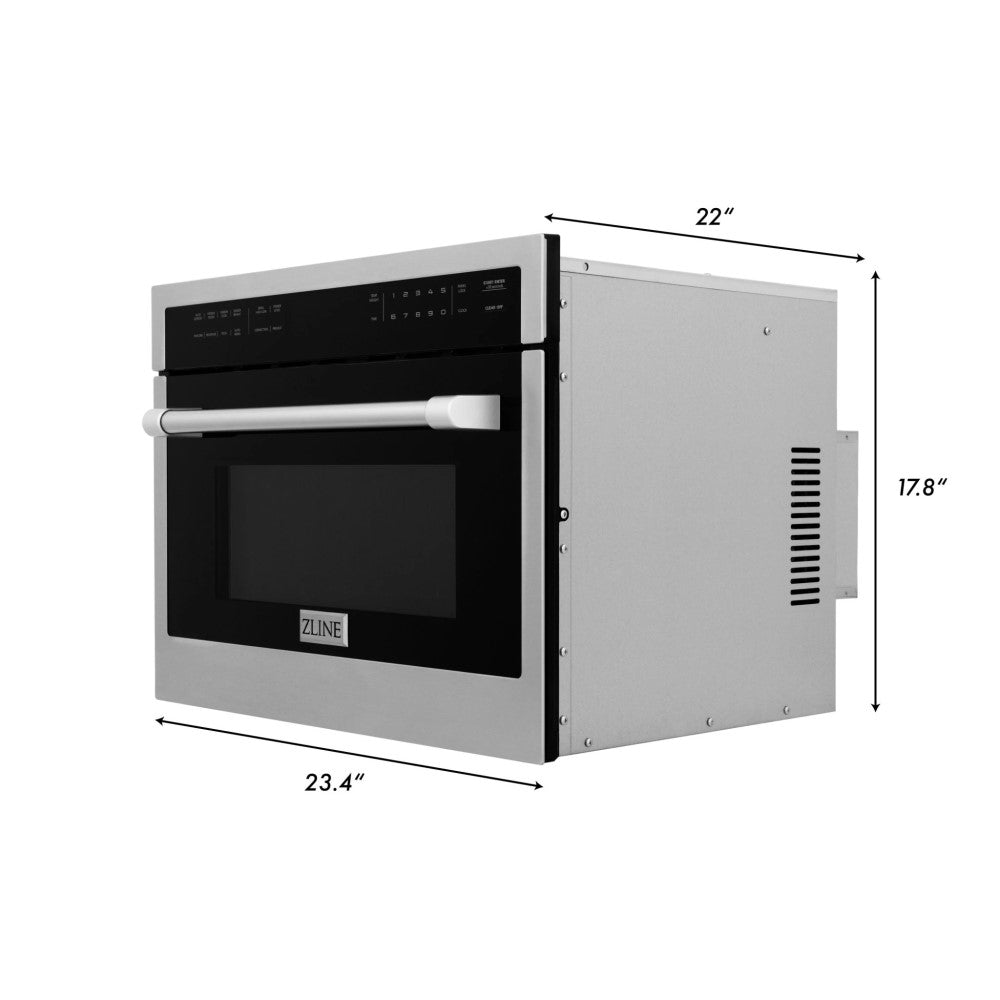 ZLINE 24" Built-in Convection Microwave Oven in Stainless Steel with Speed and Sensor Cooking (MWO-24)