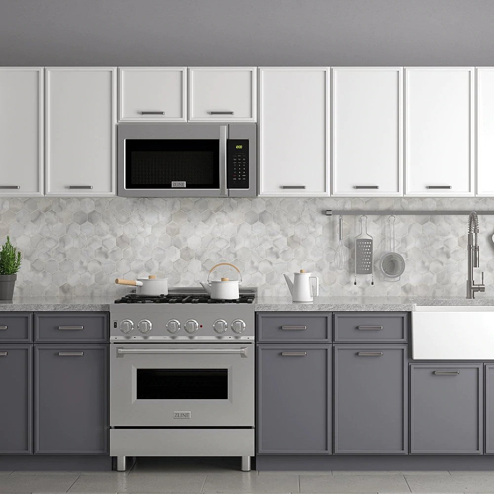 ZLINE Over the Range Convection Microwave Oven with Modern Handle and Sensor Cooking (MWO-OTR)
