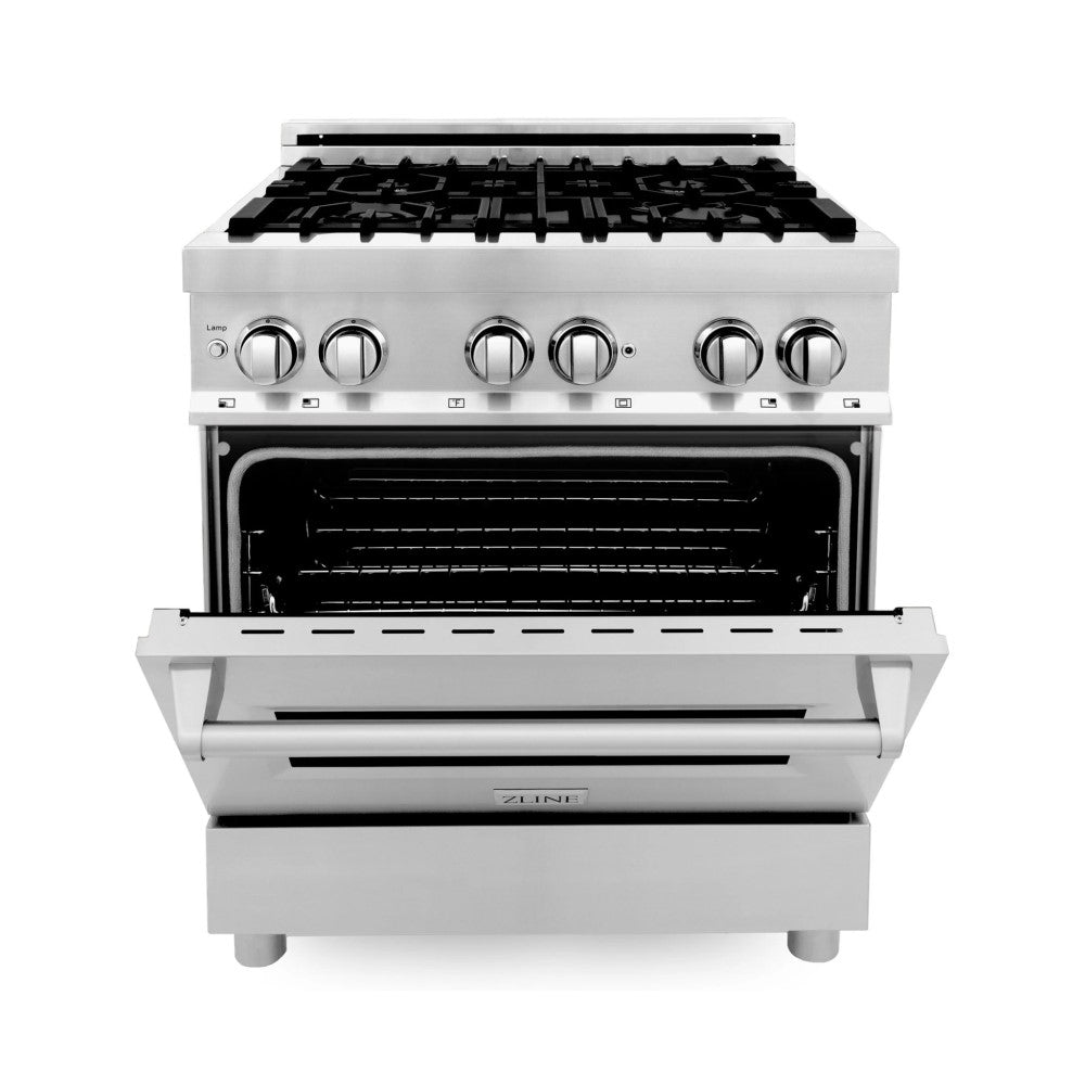 ZLINE 30" 4.0 cu. ft. Dual Fuel Range with Gas Stove and Electric Oven