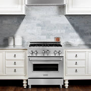 ZLINE 30" 4.0 cu. ft. Range with Gas Stove and Gas Oven in Stainless Steel with Color Door Options (RG30)
