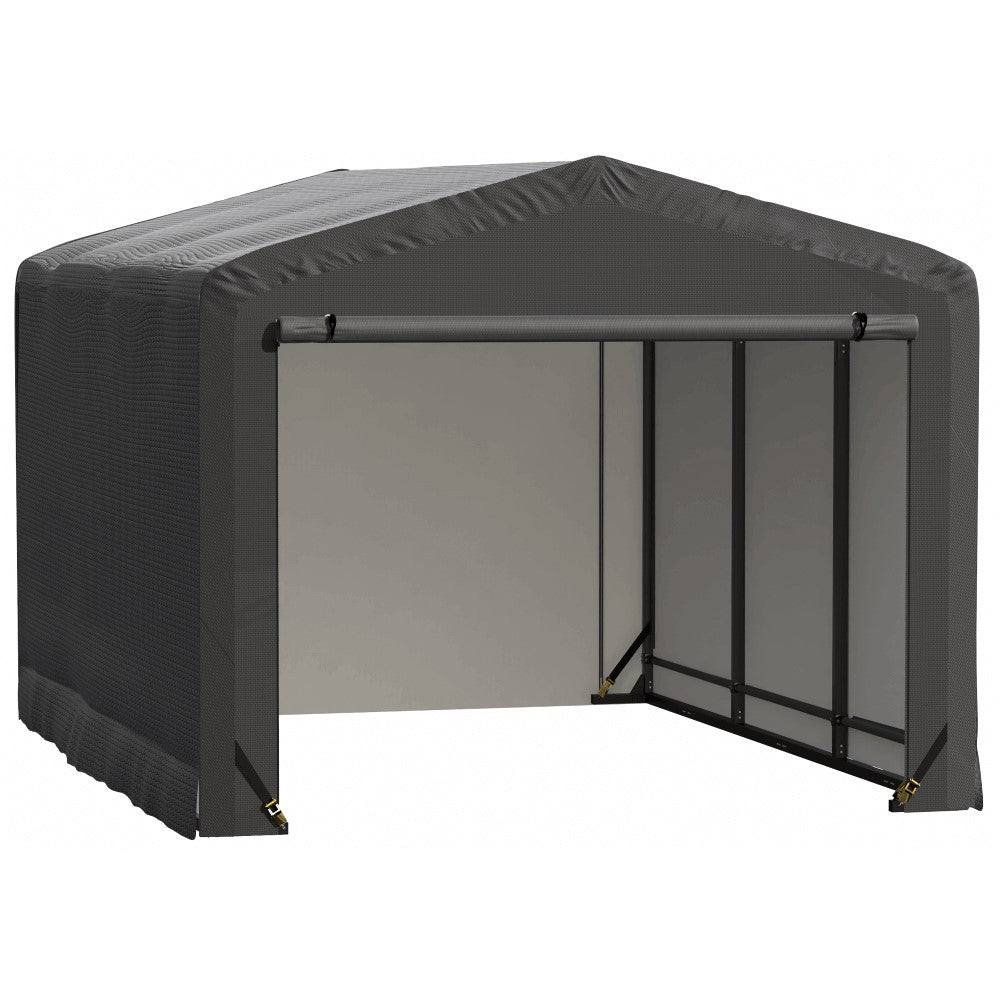ShelterLogic ShelterTube Wind and Snow-Load Rated Garage, 10 ft. Wide Gray