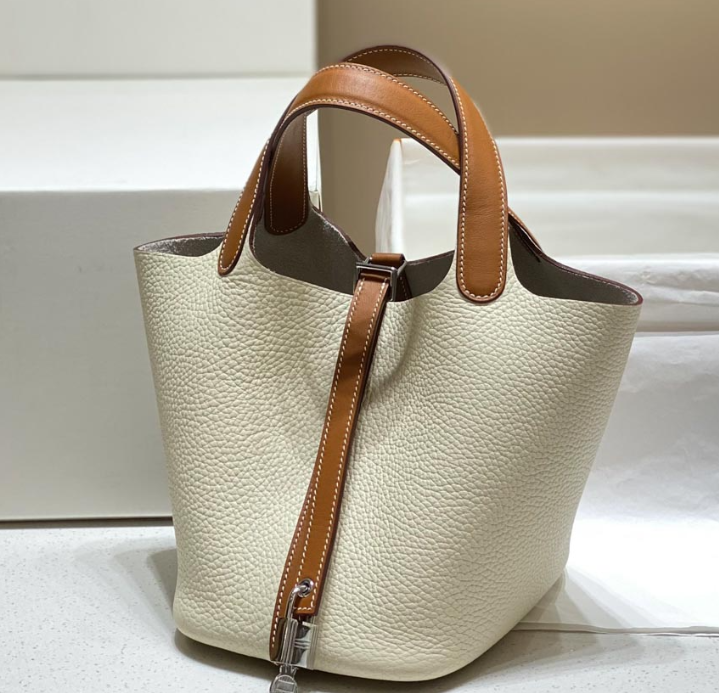 Hermes Picotin Lock 18 Beige mix Brown Togo Leather 255565