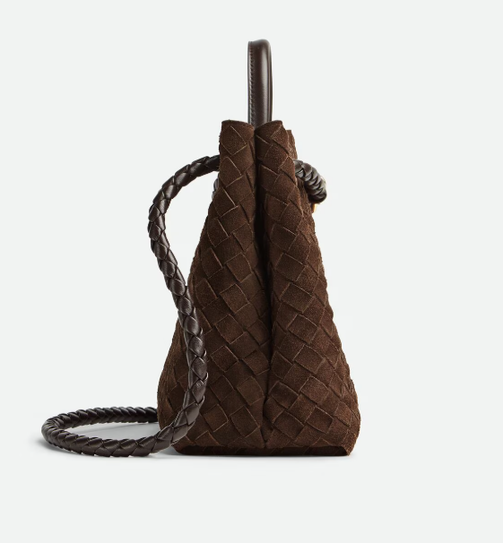 BV Andiamo Bag 32cm Brown Suede Leather